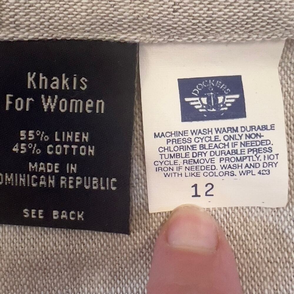 Dockers size 12 khaki skort, athleisure, golf, tennis, walking, sport #2396 - Picture 7 of 7